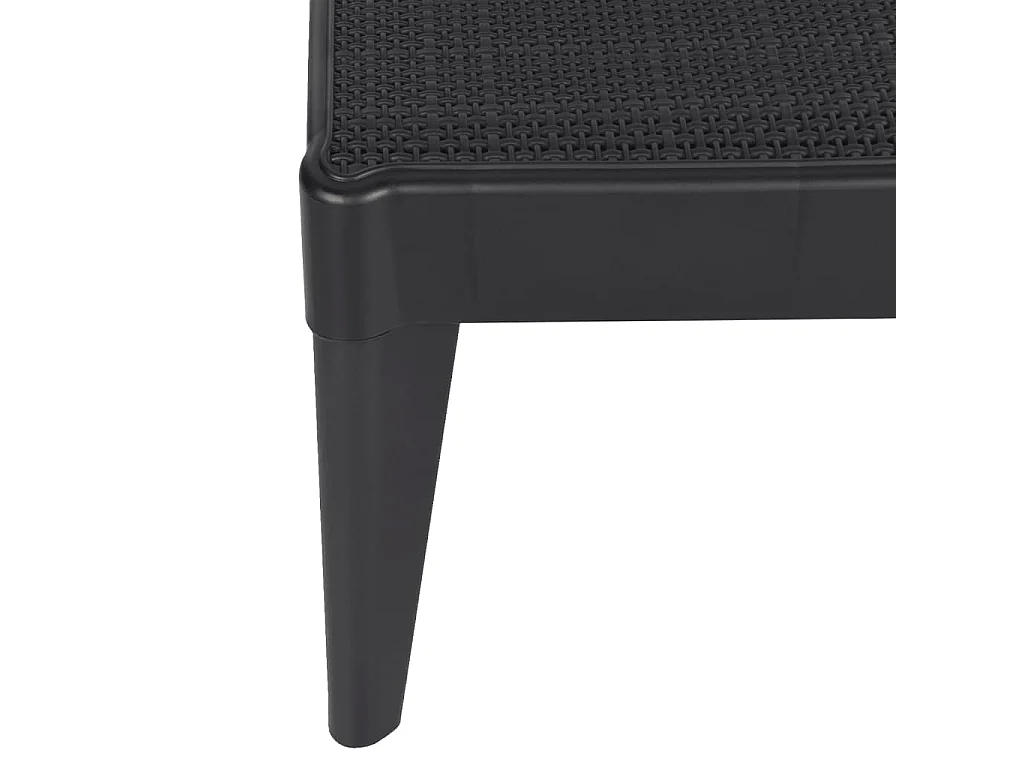 Lettino Antracite 186x60x29 cm in PP