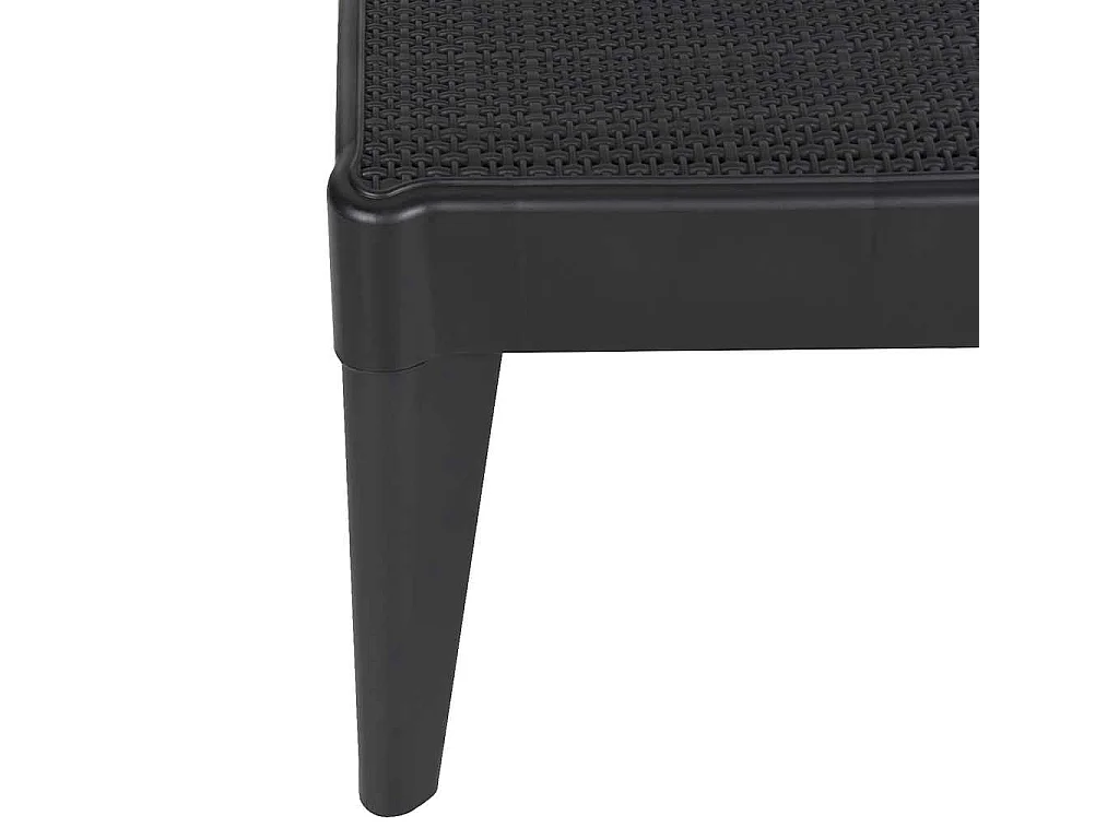 Chaise longue anthracite 186x60x29 cm PP
