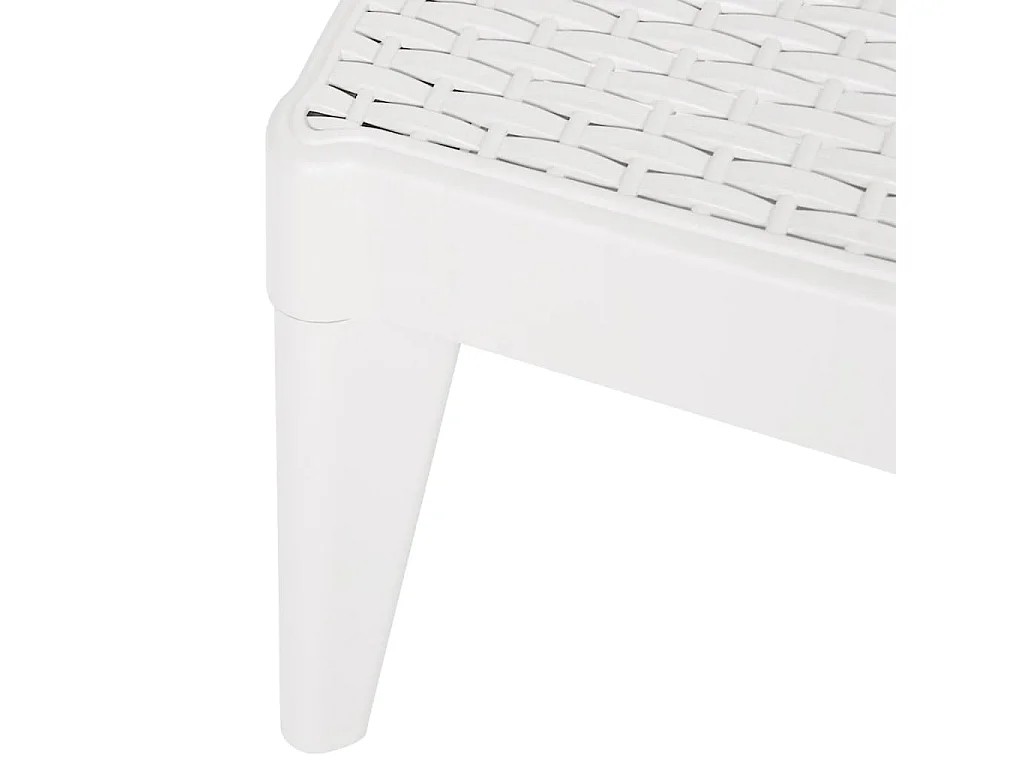 Espreguiçadeira 186x60x29 cm PP branco