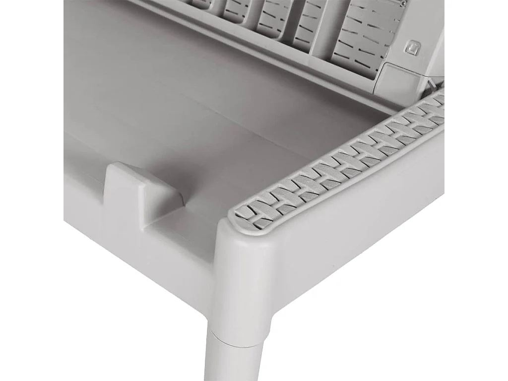 Ligbed 186x60x29 cm polypropeen grijs