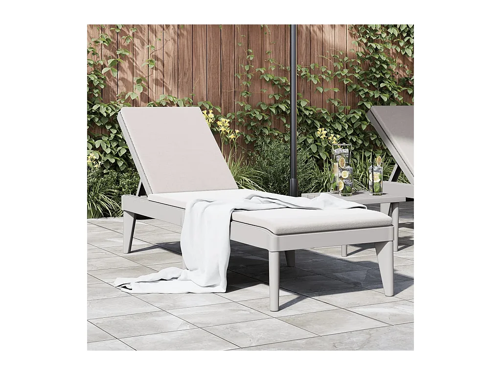 Sonnenliege Grau 186x60x29 cm PP