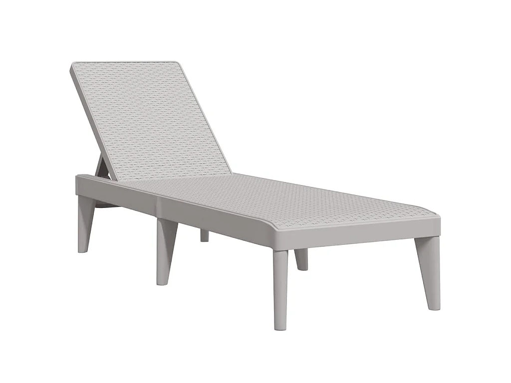 Lettino Grigio 186x60x29 cm in PP