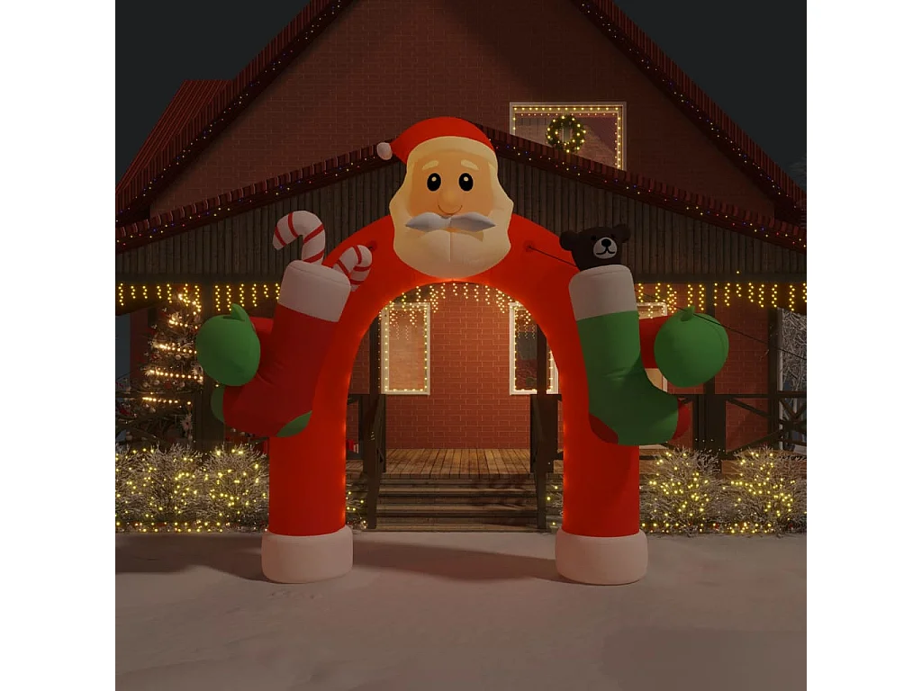 Aufblasbarer Weihnachtsbogen mit LEDs 320 cm