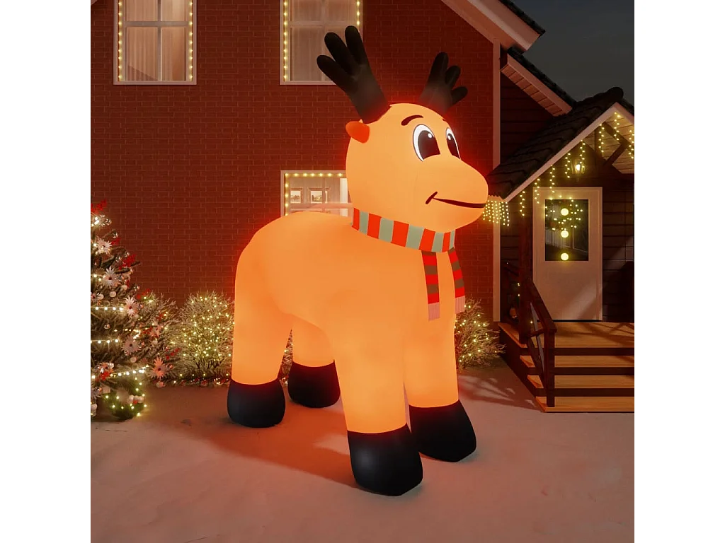 Renne gonflable de Noël avec LED 500 cm