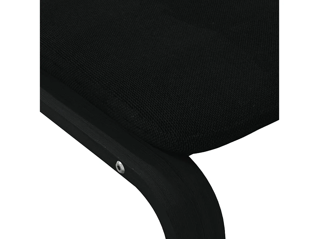 Poggiapiedi Nero 51x41x40 cm in Tessuto