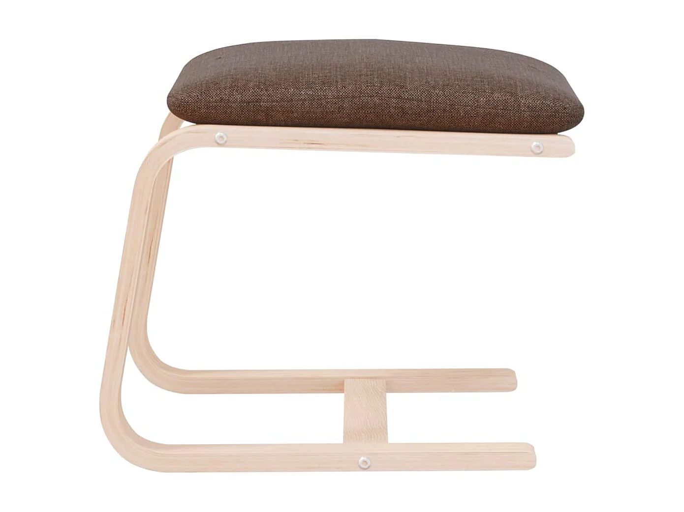 Repose-pied Marron foncé 51x41x40 cm Tissu