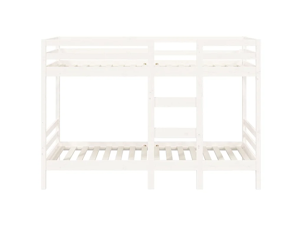 Stapelbed 80x200 cm massief grenenhout wit