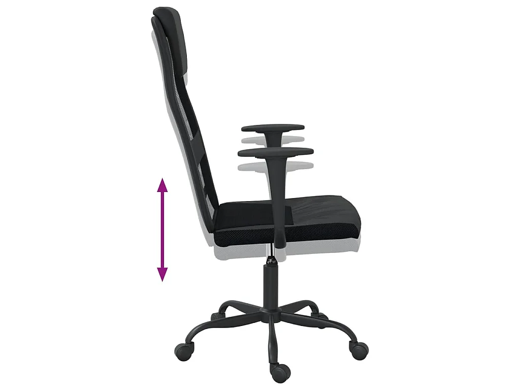 Chaise de bureau réglable en hauteur noir