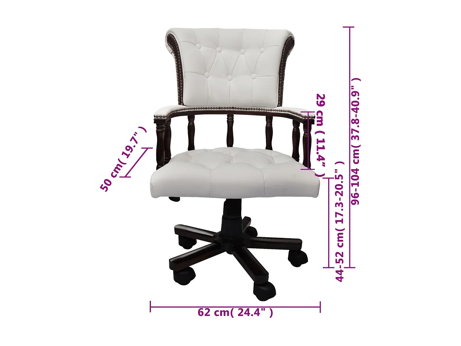 Silla de oficina giratoria blanca