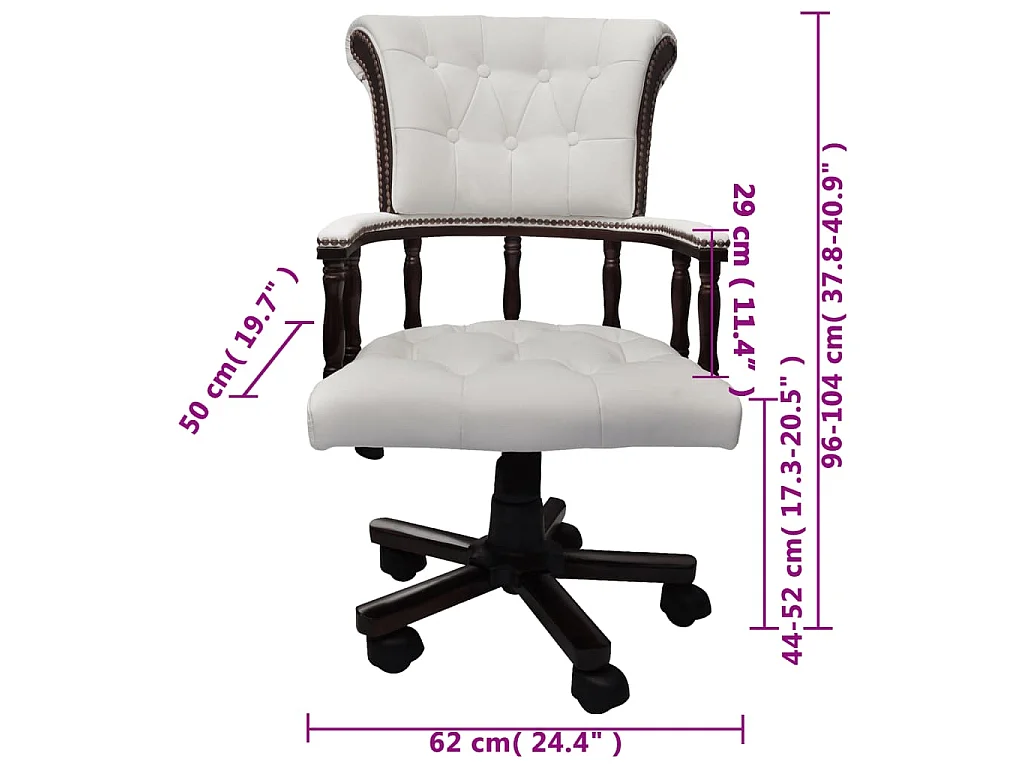 Kantoorstoel draaibaar wit