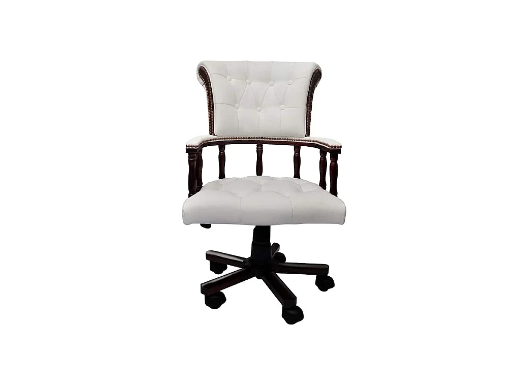 Chaise de bureau pivotante Blanc