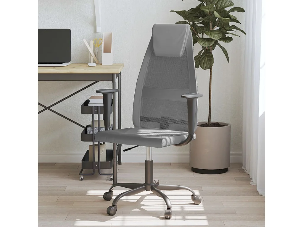Chaise de bureau réglable en hauteur gris