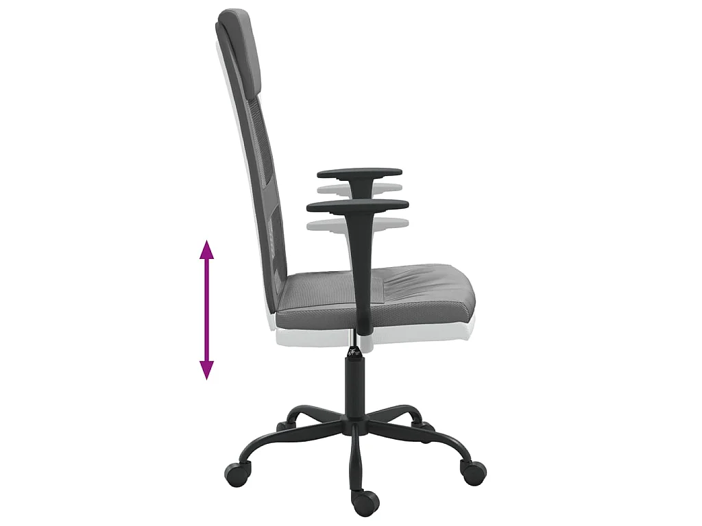 Chaise de bureau réglable en hauteur gris