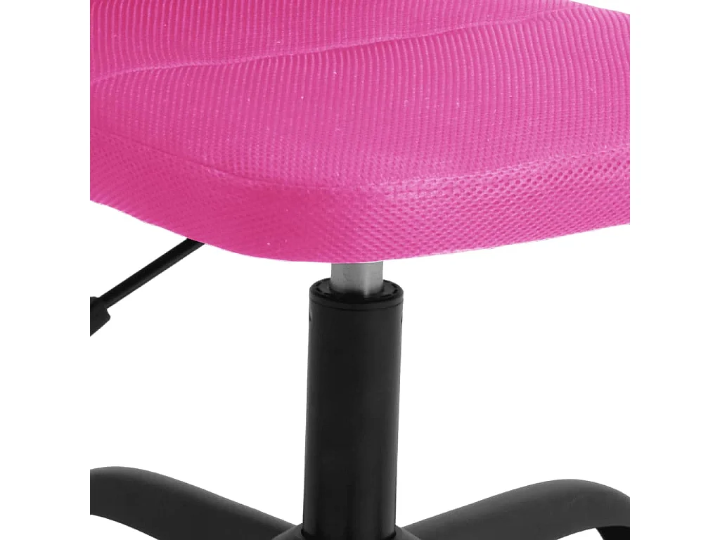 Chaise de bureau réglable en hauteur rose tissu en maille