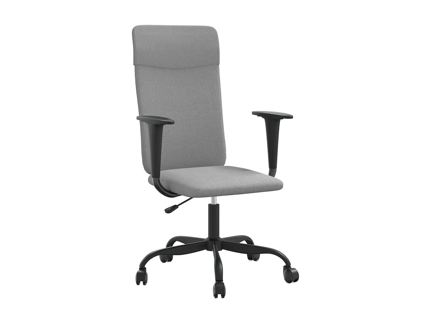 Chaise de bureau réglable en hauteur gris clair tissu