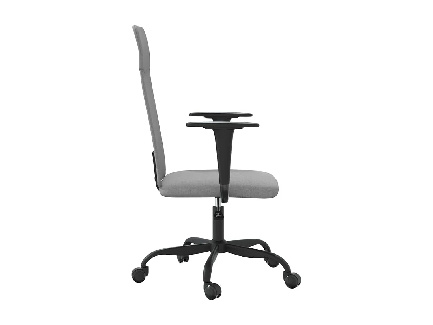 Chaise de bureau réglable en hauteur gris clair tissu