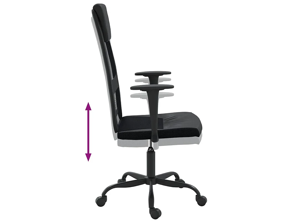 Chaise de bureau réglable en hauteur noir