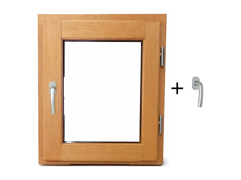 Fenetre Bois 1 Vantail H45 x L40 Tirant Droite Cotes Tableau + poignee (ref 010220F9)