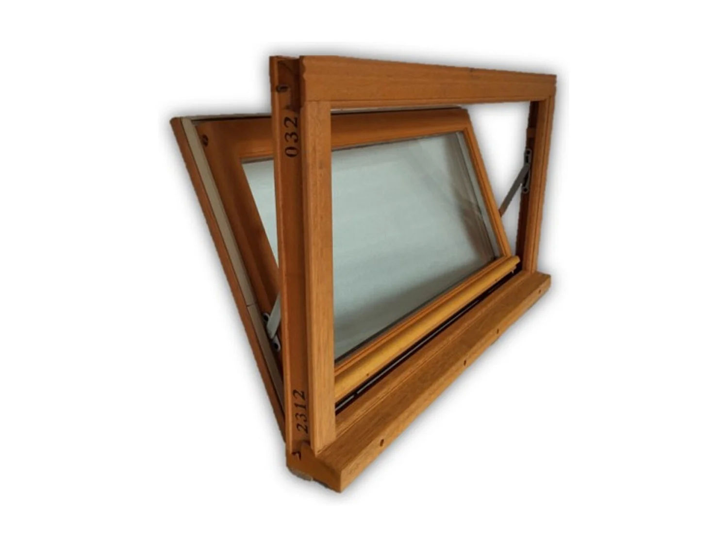 Chassis Abattant En Bois H45 X L60 Côte Tableau + Poignee (ref 010220f9) Gd Menuiseries