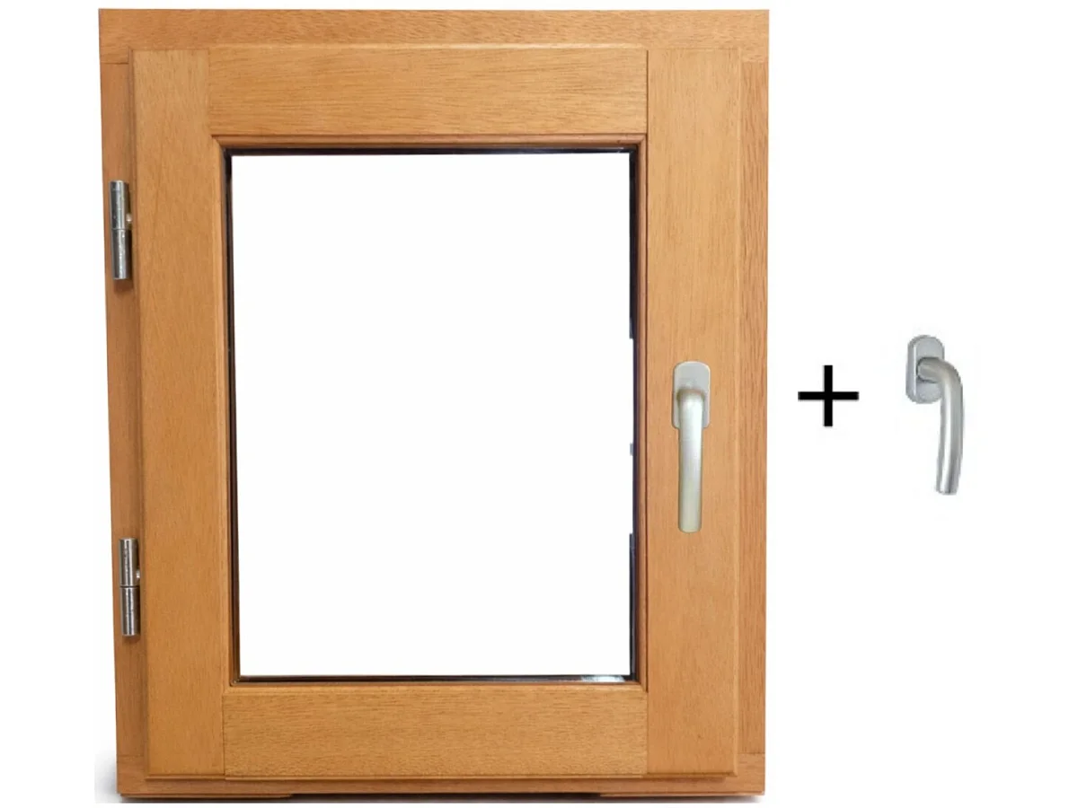 Fenetre Bois 1 Vantail H45 X L40 Tirant Gauche Côte Tableau + Poignee (ref 010220f9) Gd Menuiserie