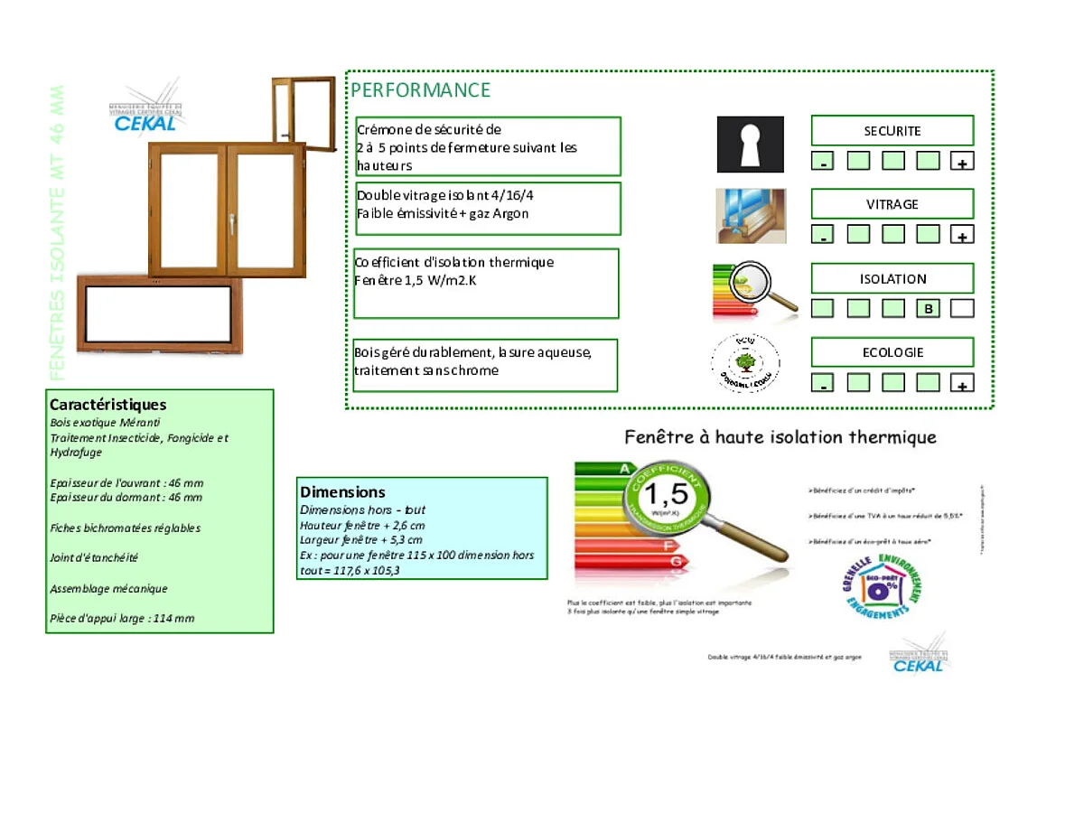 Chassis Abattant En Bois H45 X L90 Côte Tableau, Poignee (ref 010220f9) Gd Menuiseries