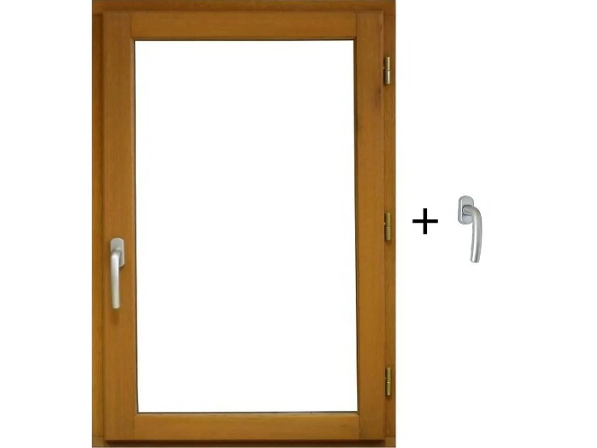 Fenetre Bois 1 Vantail H60 X L40 Tirant Droite Côte Tableau + Poignee (ref 010220f9) Gd Menuiseries
