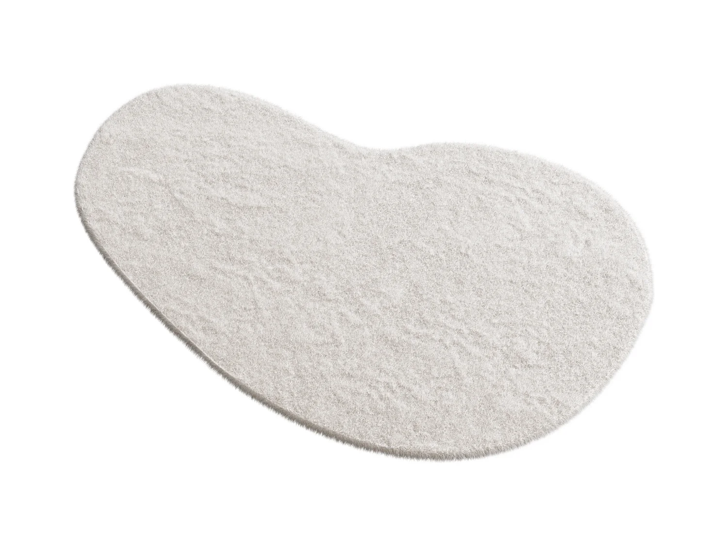 Tapis shaggy organique effet fourrure - 160 x 230 cm - Beige - GIRONA