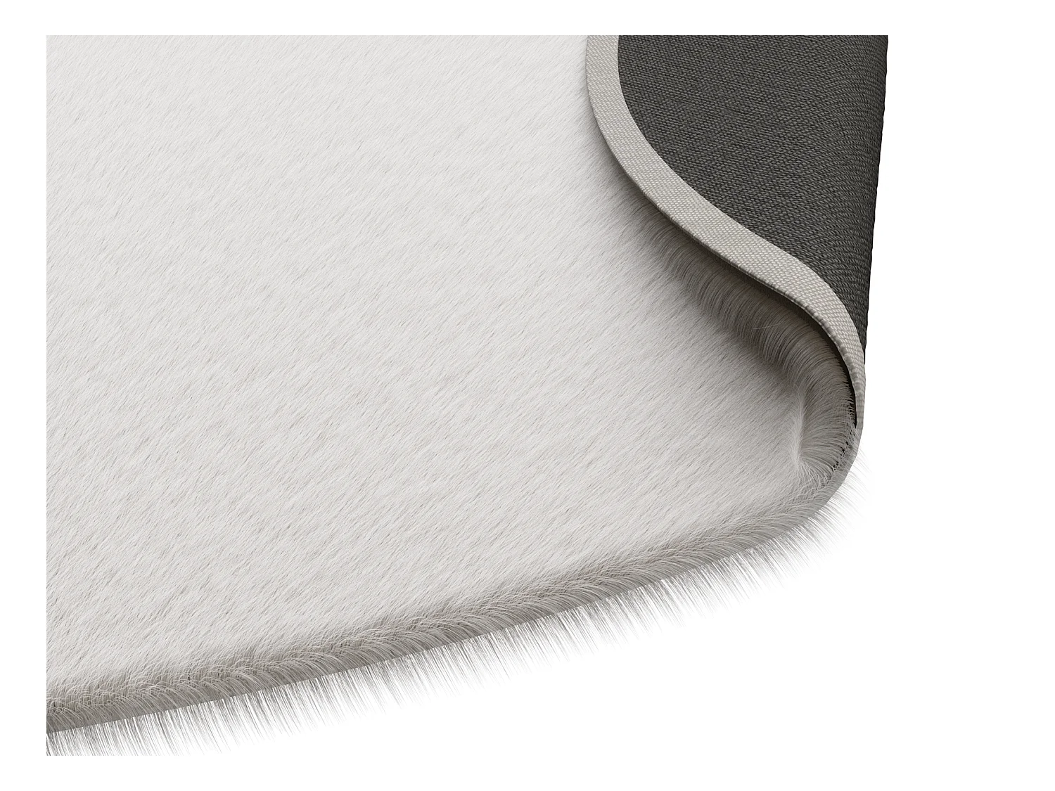 Tapis shaggy organique effet fourrure - 160 x 230 cm - Beige - GIRONA