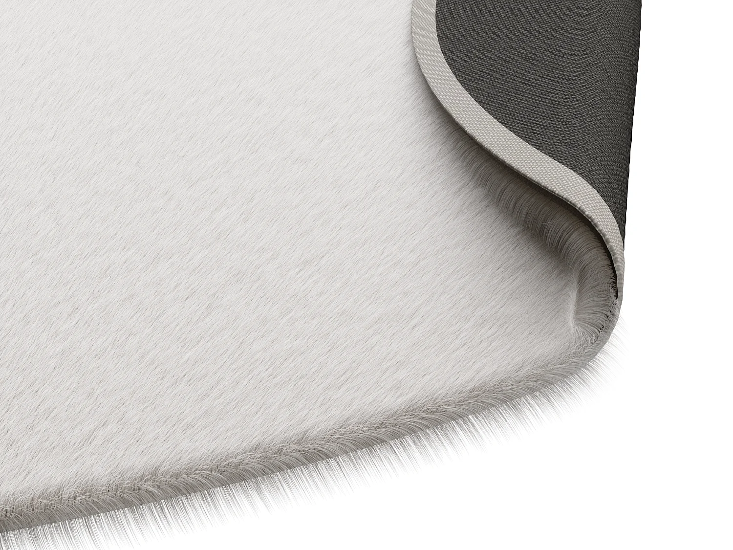 Hochflorteppich organisch - Pelz-Optik - 160 x 230 cm - Beige - GIRONA