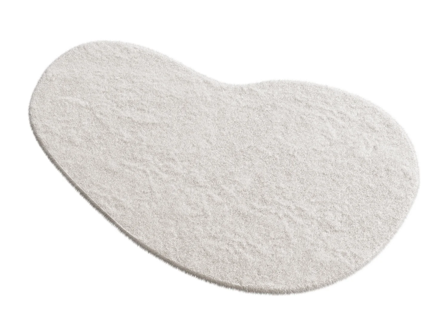 Hochflorteppich organisch - Pelz-Optik - 160 x 230 cm - Beige - GIRONA