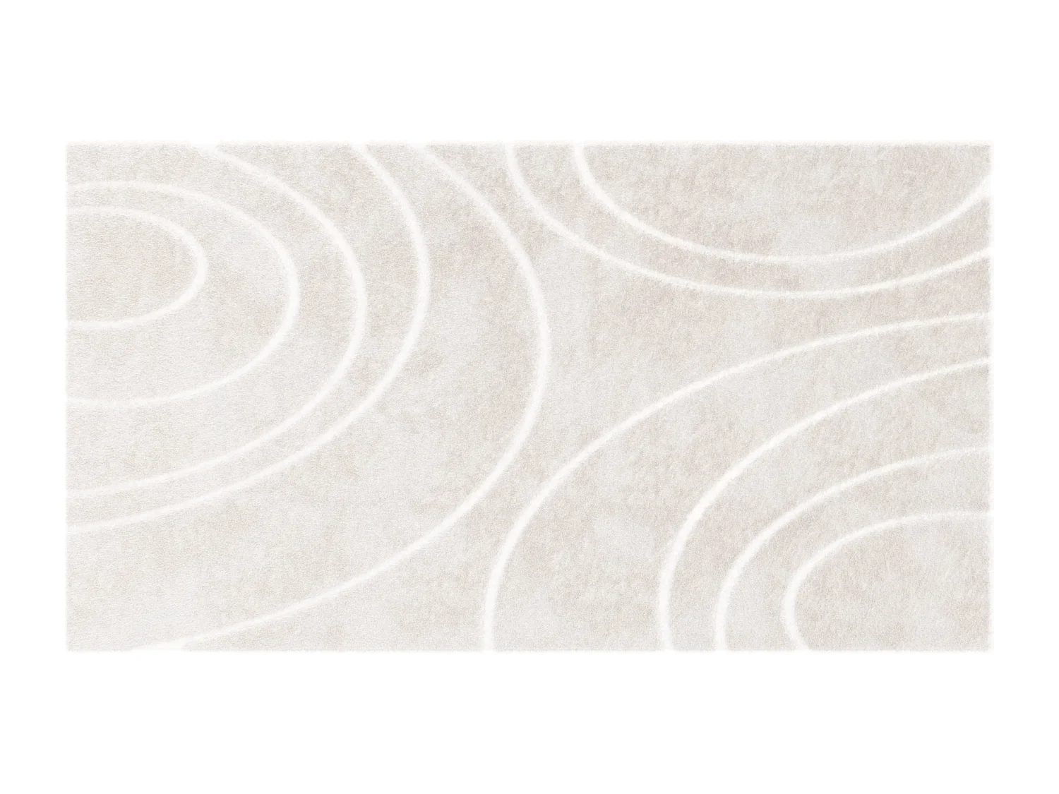 Tapis effet fourrure en relief à motifs circulaires - 160 x 230 cm - Beige - PAOLISI