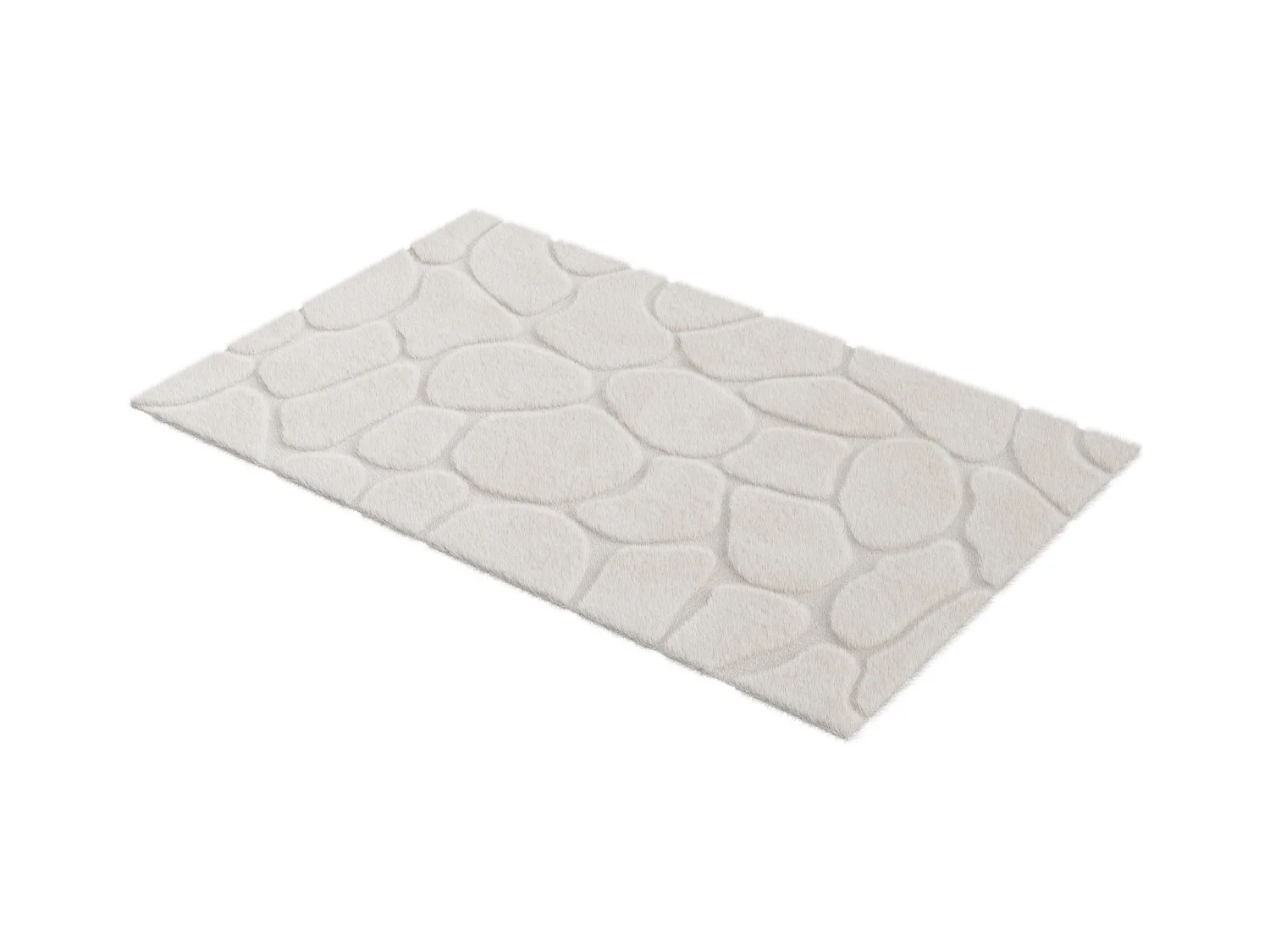 Pelslignende relieftæppe - 120 x 160 cm - Beige - ARENSO