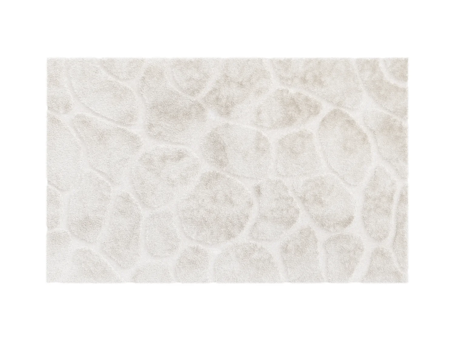 Pelslignende relieftæppe - 120 x 160 cm - Beige - ARENSO