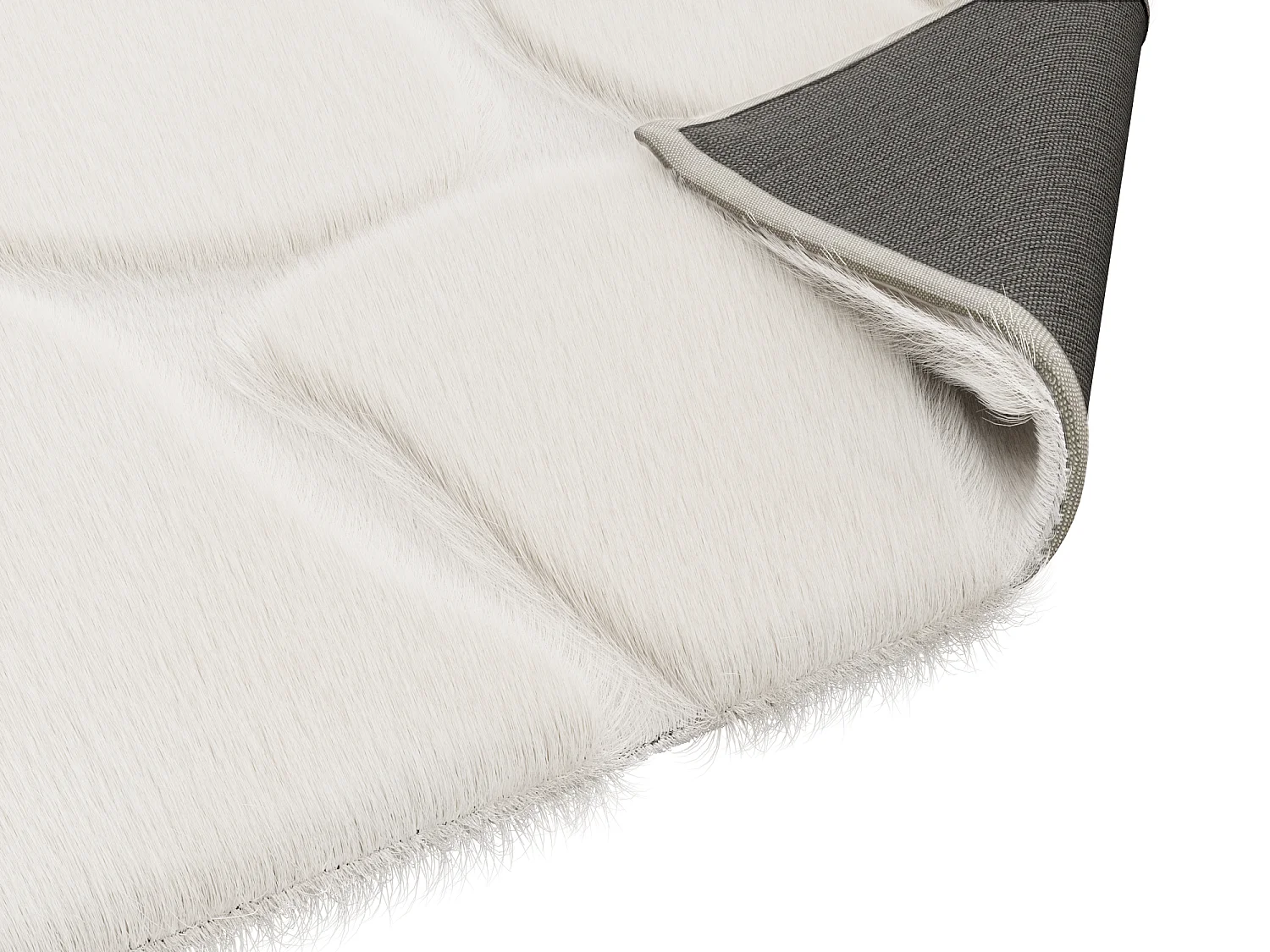 Teppe med pels-effekt i relieff 160x230 cm i beige ARENSO