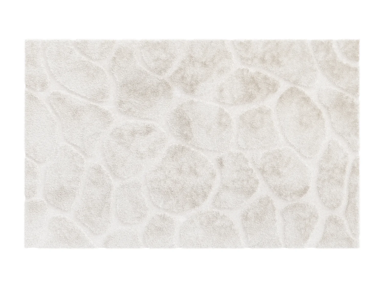 Matta med reliefeffekt och pälsimitation - 200 x 290 cm - Beige - ARENSO