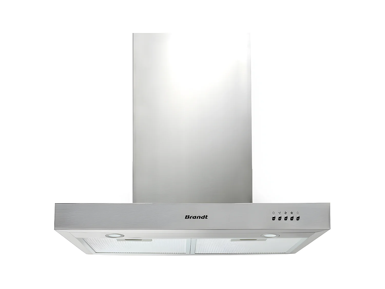Hotte décorative 602m³/h BRANDT 60cm, BHB 6601 X