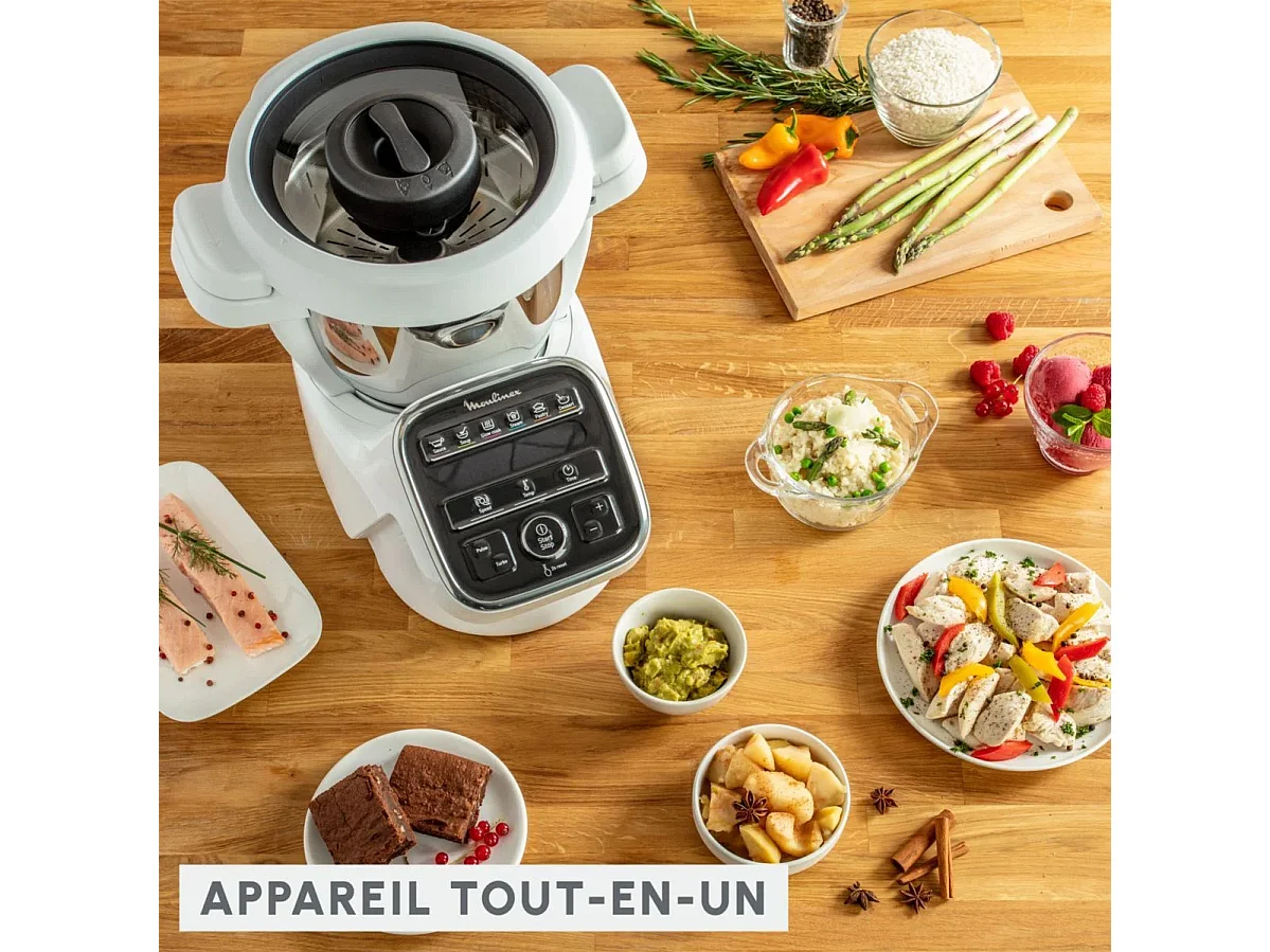 Robot cuiseur Multifonctions Moulinex Companion XL HF80DB10 1550 W Blanc