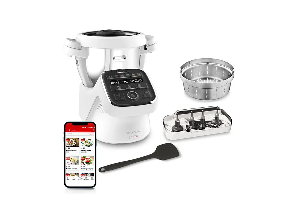 Robot cuiseur Multifonctions Moulinex Companion XL HF80DB10 1550 W Blanc