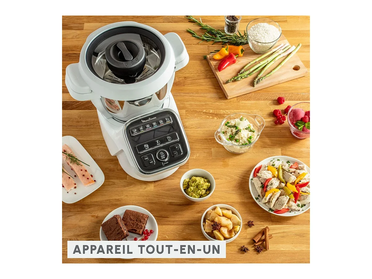 Robot cuiseur Multifonctions Moulinex Companion XL HF80DB10 1550 W Blanc