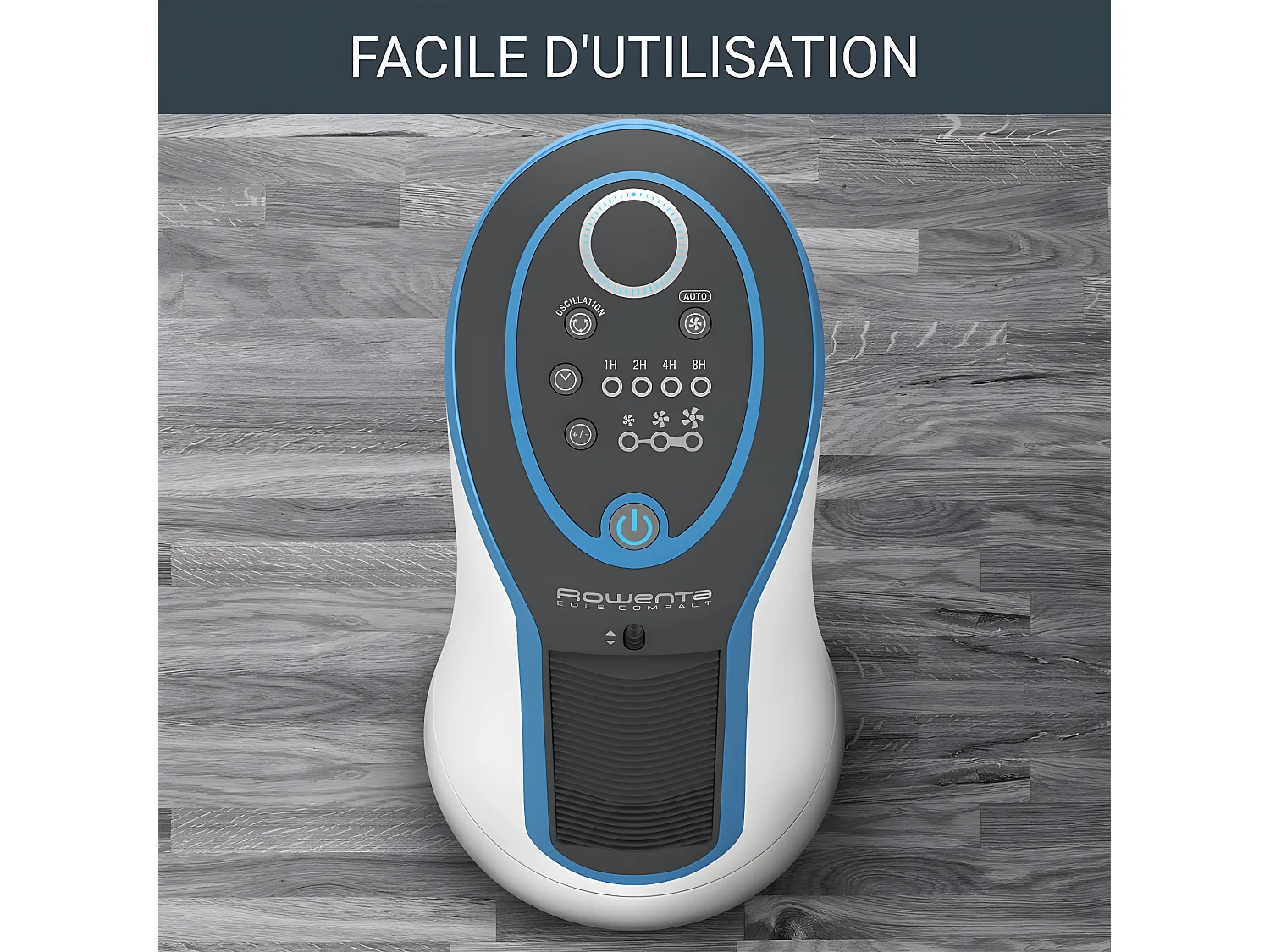 Rowenta Ventilateur colonne 39cm 30w 3 vitesses blanc - vu6210f0