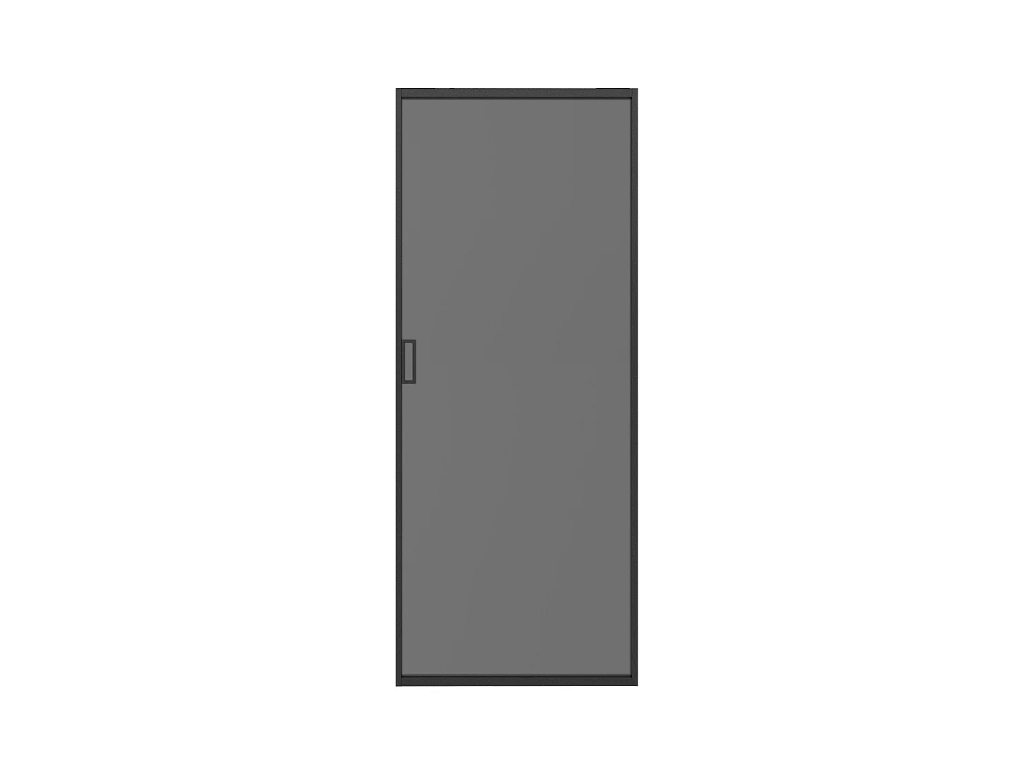 Schiebetür mit Galandage-System - Aluminium & rauchfarbenes Sicherheitsglas - 205 cm x 93 cm - LINCI II