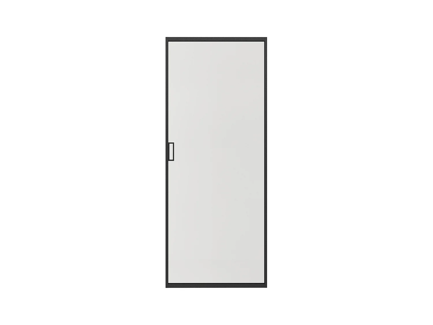 Puerta corredera doble con riel - aluminio y vidrio esmerilado templado - 2 x Alt. 205 x Ancho 63 cm - LINCI II