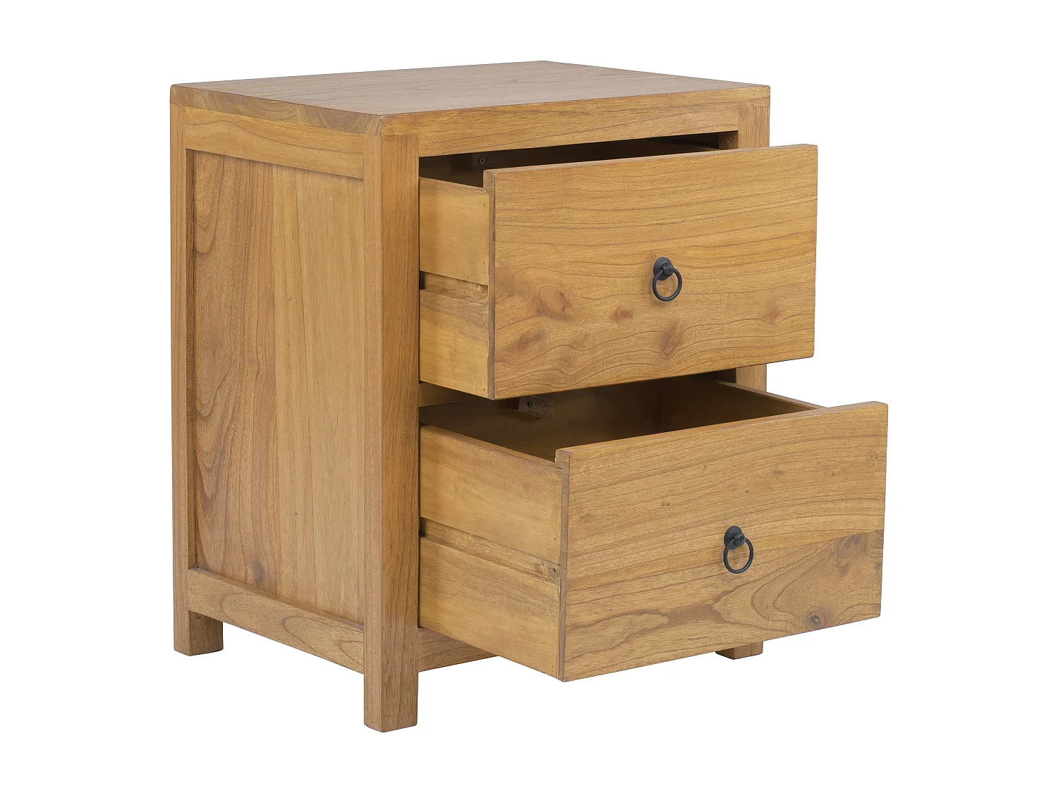 Sæt med 2 sengeborde med 2 skuffer - Mindietræ - Natur - PILABO