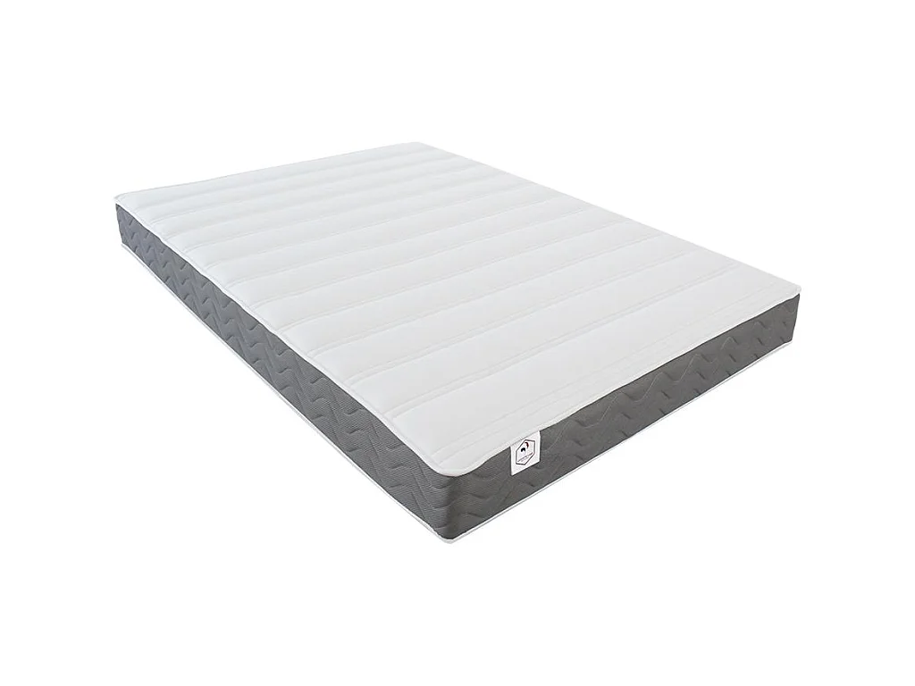 Cama abatible 140 x 200 cm - Apertura horizontal manual - Antracita y natural + Colchón - MALINA II