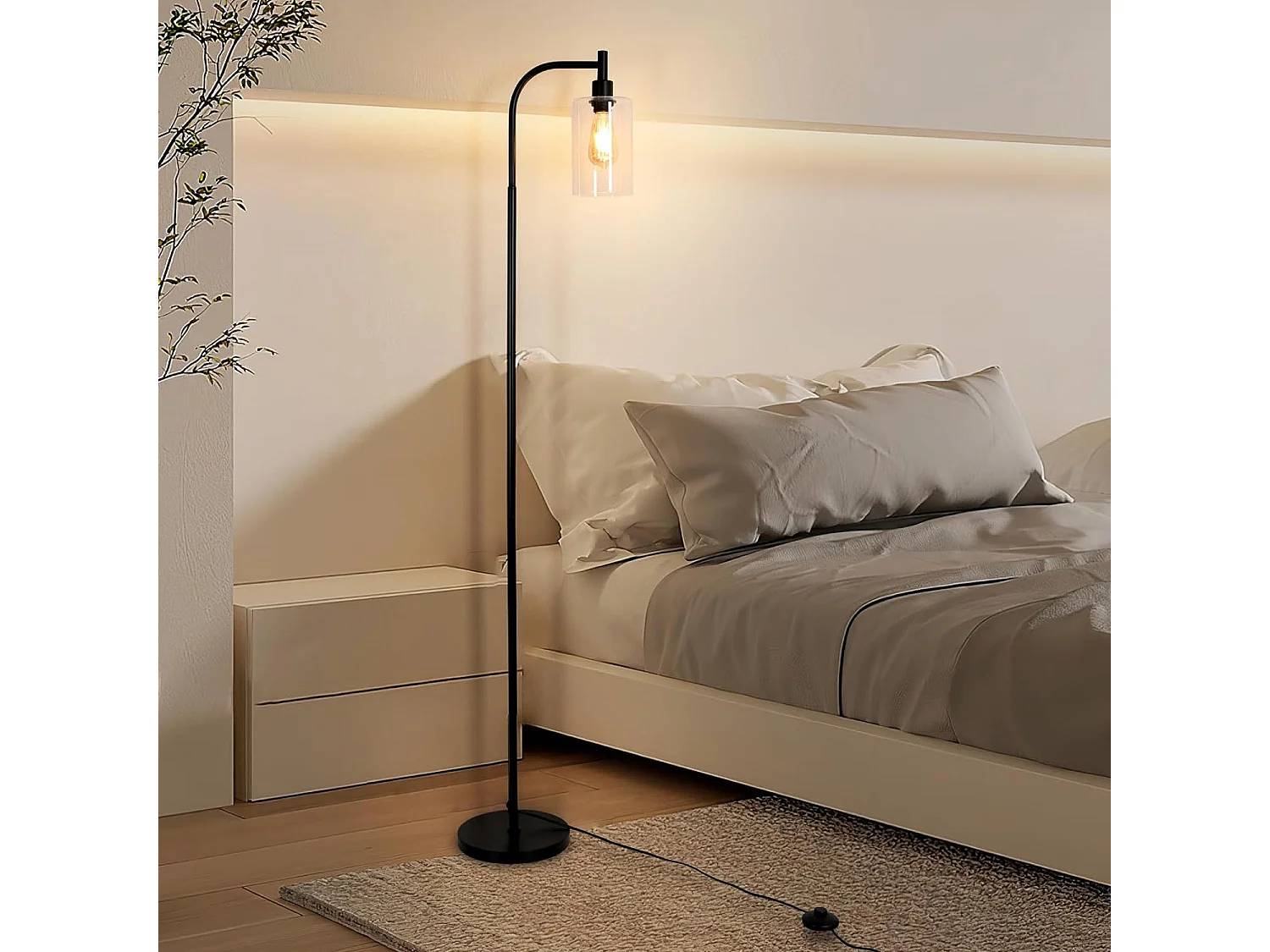 lampadaire industriel noir lampe haute moderne pour le salon lampadaire de ferme chambre à