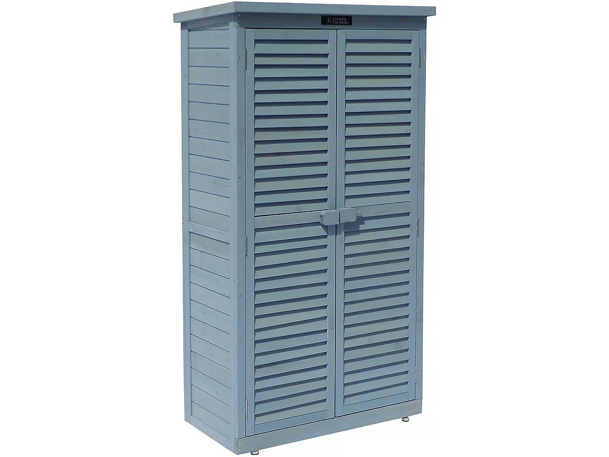 Tuinkast houten tuin berging "Space" - 87 x 46,5 x 160 cm - Blauw hemelsblauw