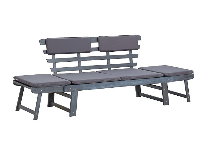 VidaXL Panca da Giardino con Cuscino Verde 150 cm in Legno di Teak
