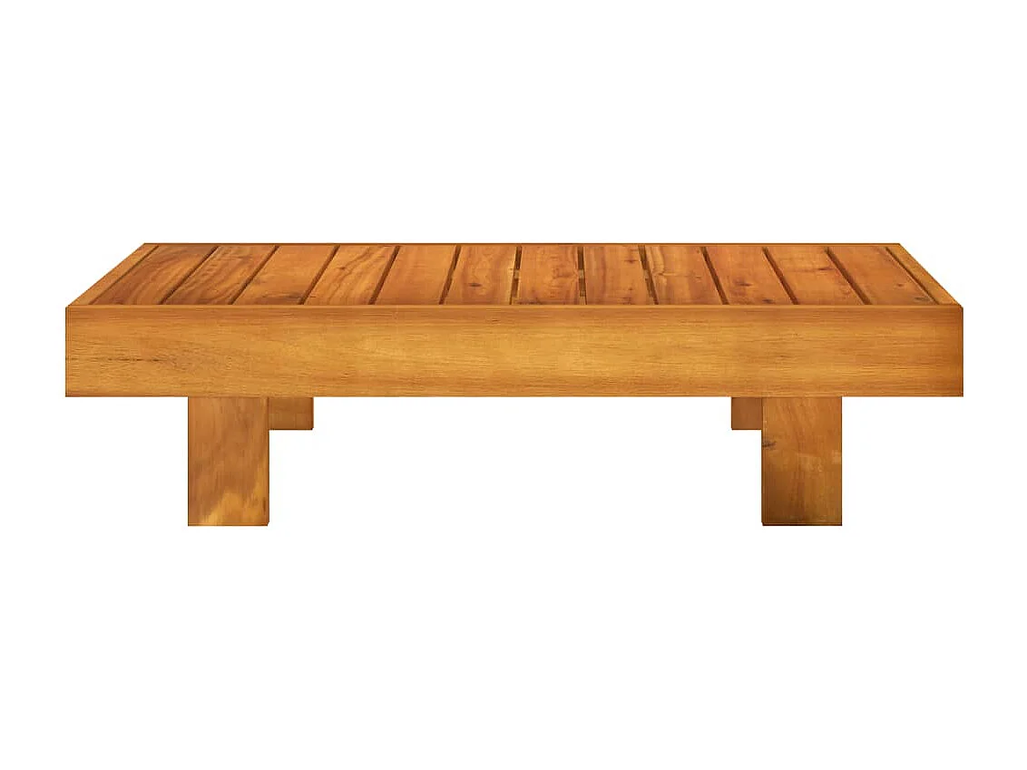 2-tlg. Garten-Sitzgruppe: Sofa + Tisch | Garten-Lounge-Set mit Dunkelgrauen Kissen Akazienholz -GKD607823