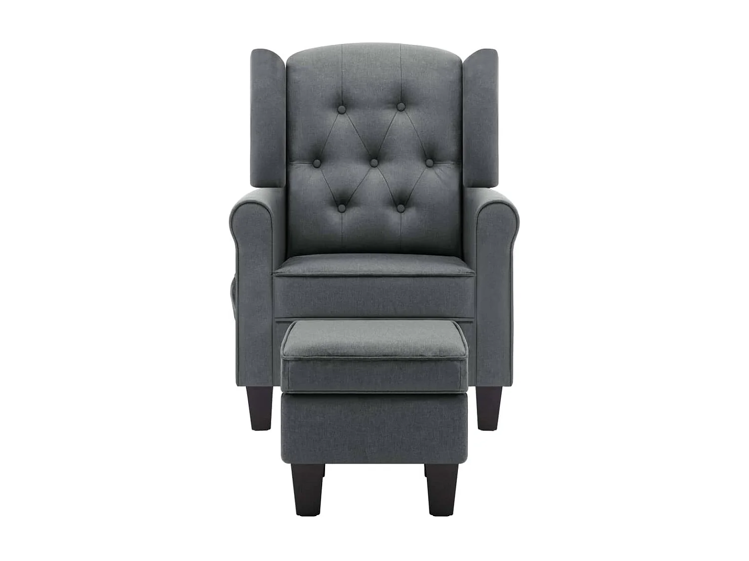 Massagesessel,Relaxsessel mit Hocker Hellgrau Stoff -gkd521565