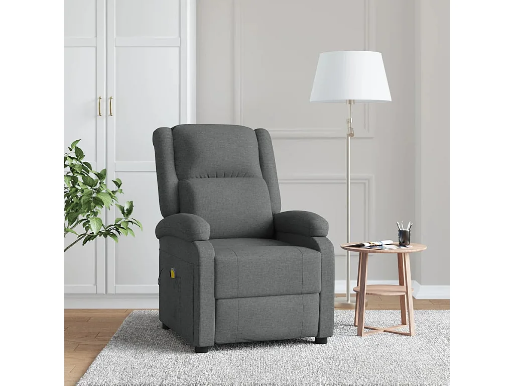 Massagesessel,Relaxsessel Dunkelgrau Stoff -gkd109715